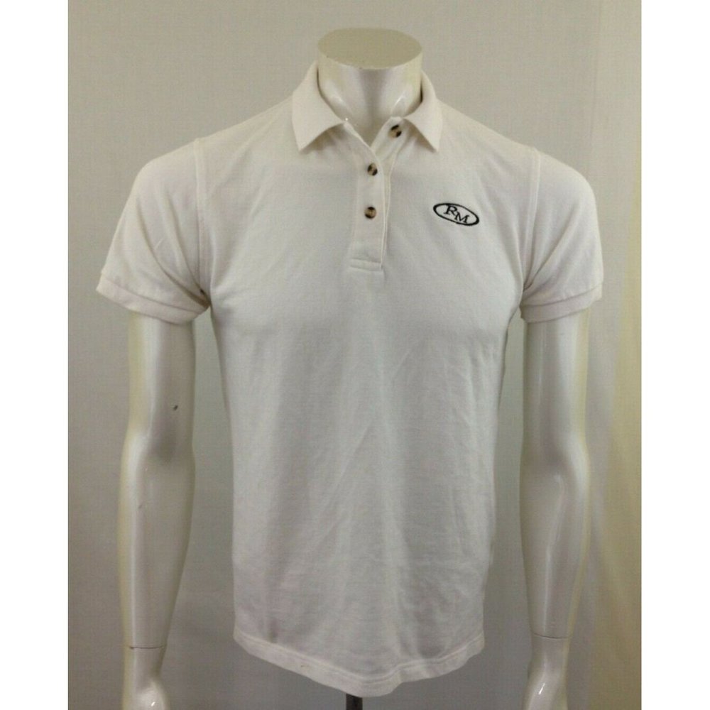 RM Classic Cars Womens White Port Authority Short Sleeve Pique Polo Shirt Size S